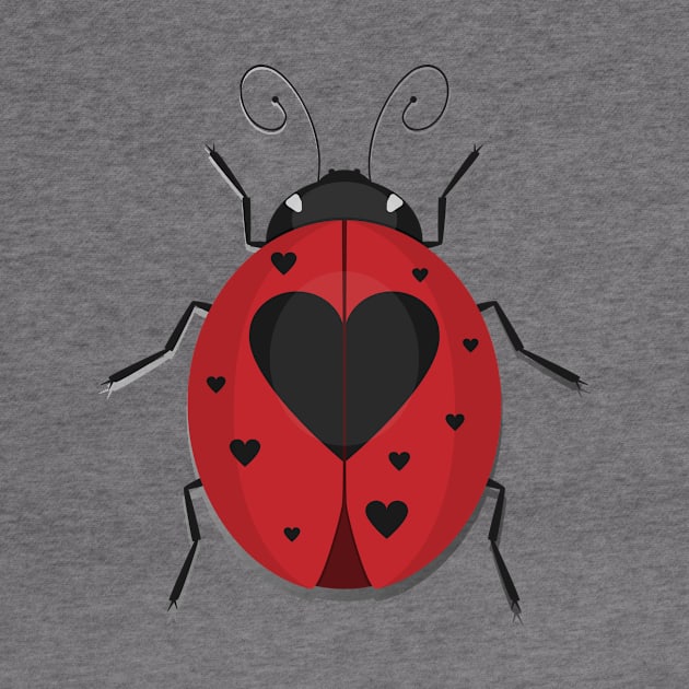 Heart Spotted Ladybug by psychoshadow